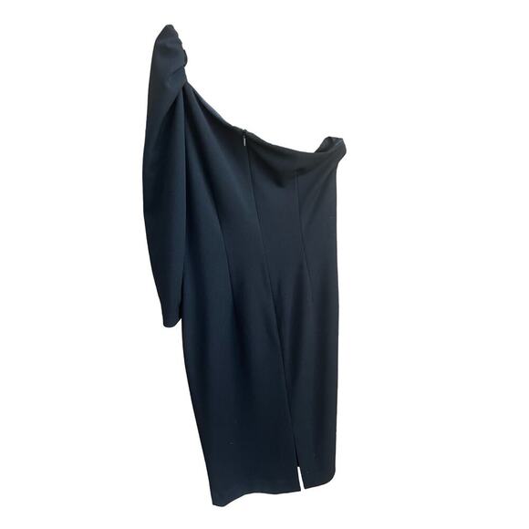 Trina Turk Fancy One Shoulder Black Dress New With Tags $198 - Picture 5 of 7